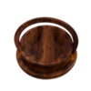2 Tier Round Wooden Fruit Basket